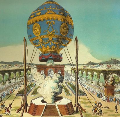 The first untethered balloon flight, November 21, 1789.