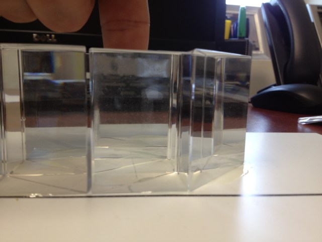 A finger inside the prism cloak -- not visible!