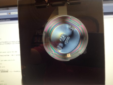 Detail of the stress-induced birefringence.