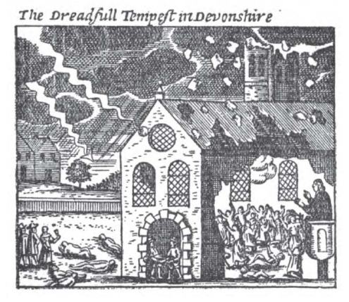 Another (presumably contemporary) carving of the Widecombe storm, taken from the 1905 