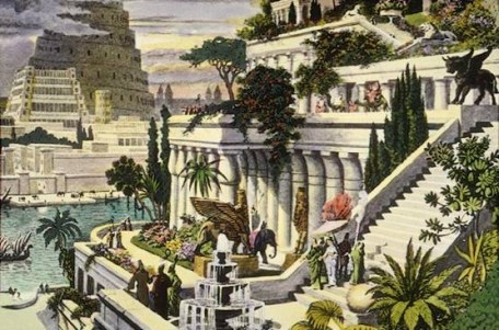 The Hanging Gardens of Babylon, at imagined by Heemskerck.