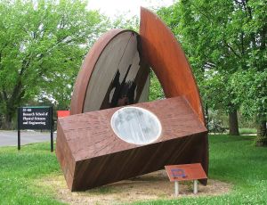 Remains of the homopolar generator at ANU, via Wikipedia.