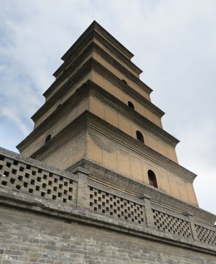 The Giant Wild Goose Pagoda, from right below.