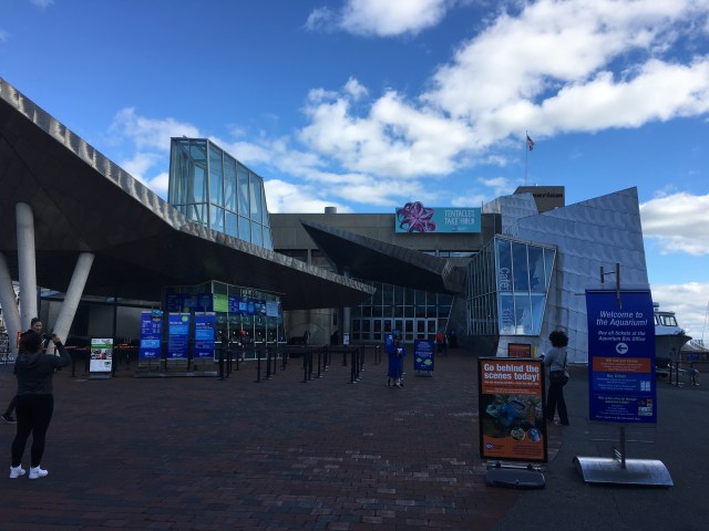 Entrance to the New England Aquarium.